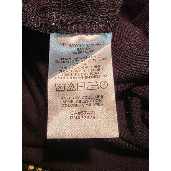 Ann Taylor Factory Womens‎ Top Size M Black Bows - Picture 5 of 6